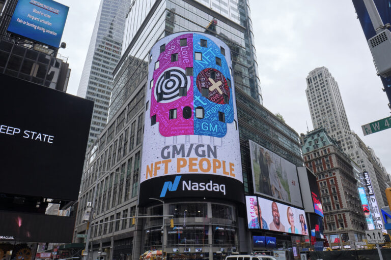 Nasdaq billboard NFT People ad by Blindspot